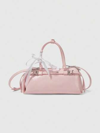 Kawaii Women's Adjustable Buckle Design Butterfly Ribbon Handbag