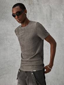 Manfinity VCAY Paquete múltiple de camisetas de manga corta holgadas de cuello redondo para hombre