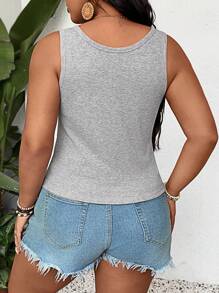 SHEIN LUNE Independence Day Patriotic Flag Pattern Casual Loose Top, Plus Size Mother's Day Church Outfits Women