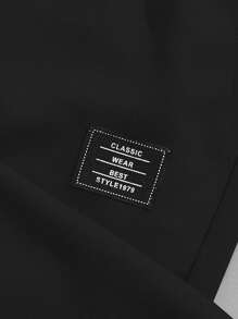 Manfinity VCAY Loose Fit Men Japanese Letter Print Graphic Tee & Drawstring Waist Pants Set - Khaki - View 5