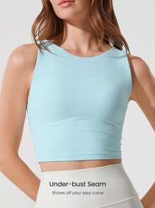 GLOWMODE FeatherFit™ Longline U Back Sports Bra Tank Top Low Impact Yoga Daily Gym Fall Winter