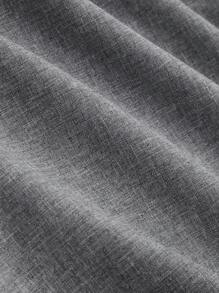 SHEIN Tall CURVE Plus Size Women Office/Commute Elegant Casual Button Decor Minimalist Suit Pants Fall Cloth For Women - Grey - View 5