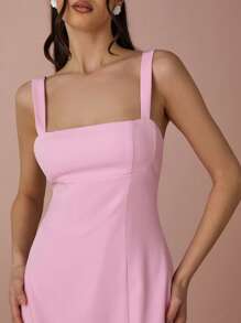 Enchnt 春夏浪漫女士粉色大蝴蝶结后背可爱迷你连衣裙，甜美优雅，适合生日、节日派对、甜蜜约会、度假和毕业季，女士夏季服装，女士婚礼宾客礼服，女士音乐会服装，女士复活节服装