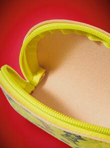 BATMAN X SHEIN Women Core Yellow Floral Print Compact Stylish Coin Purse - Yellow - View 5