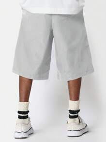 SUMWON Premium Drawstring Athletic Shorts Comfortable Elastic Waist Quick-Drying Nylon Workout Training Basketball Running Casual Summer Beach Shorts With Side Pockets Everyday Athletic Wear - Light Grey - View 4
