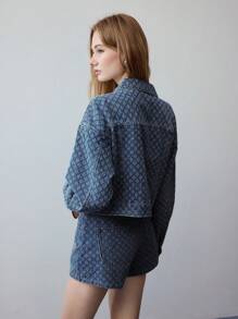 MOTF STUDIO WASHED BUTTON UP DENIM JACKET - Dark Wash - View 2