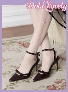 Giày cao gót nude sexy, đa năng và thiết thực - Màu Đỏ Sâu - Xem 5