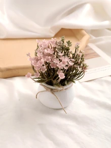SHEIN 1pc Mini Realistic Potted Plant Decor, A Lovely Gift Gifts Birthday Graduation