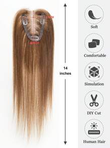 Hair Topper Human Hair Transparent Lace Base 3*4inch Women Toupee Invisible Free Part Hair Toppers Hair Extension - S6 - View 4