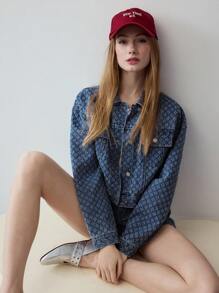 MOTF STUDIO WASHED BUTTON UP DENIM JACKET - Dark Wash - View 1