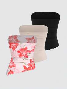 Sweetra Áo ống ngắn bất đối xứng họa tiết da báo gợi cảm Y2K - Nhiều màu - Xem 2