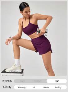 GLOWMODE 4 英寸 VitalSwift 速干超轻中腰抽绳腰部反光跑步短裤内置防臭内衣拉链口袋高强度健身跑步训练春夏 - 櫻桃可樂 - 查看 7