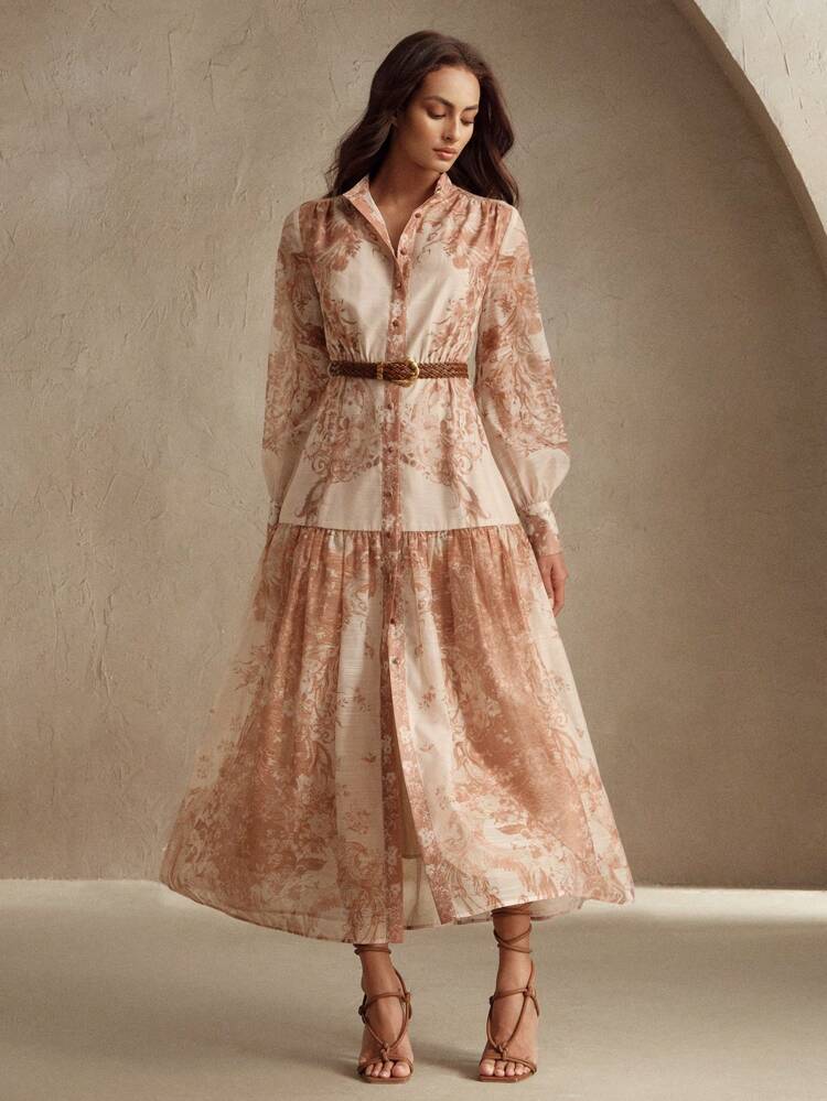 Casual, Spring, Beach, Vacation, Holiday Long Sleeve Dress For Women