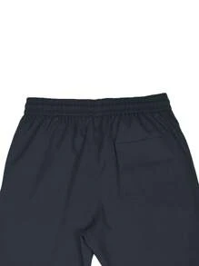 Manfinity Homme Men Solid Drawstring Waist Pants, Fall