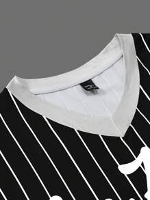 Manfinity Campus Court Manfinity Streetrush Men's Loose Fit Oversized Print Casual T-Shirt - Multicolor - View 4