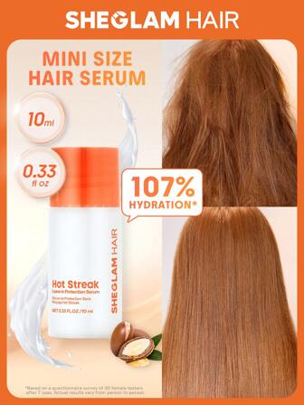 Hot Streak Thermal Defense Glow Oil Elixir-10 ml/0,3 Fl Oz, huile essentielle de soin capillaire, sérum d'huile hydratante au parfum de rose pour une nutrition en profondeur, huile capillaire de protection contre la chaleur, produits pour cheveux bouclés, sérum de traitement capillaire, apprivoise les frisottis et scelle la brillance, protection thermique enrichie en huile de graines de tournesol, spray léger pour tous les types de cheveux Graduation Anniversaire Vacances Summer Hiver Automne Femmes Se maquiller Faire la fête Plage Voyage Camping En plein air École Campus Festivals Décor Cadeau Présent Rose Fille Meilleur Couleur Charme Ambiance rose Noël Nouvelle année Jour de Thanksgiving Saint Valentin