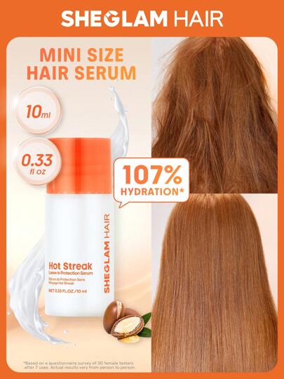 SHEGLAM HAIR Hot Streak Thermal Defense Glow Oil Elixir-10ml/0.3Fl Oz,Hårvård eterisk olja,Ros Doft Återfuktande olja Serum för djupnäring,Hårolja Värmeskydd Lockigt hårprodukter Hårbehandlingsserum,Tämrar friss och förseglar i glans,Värmefritt hår Seed Oil Typer Gradering Födelsedag Semester Summer Vinter Höst Kvinnor Smink Part Strand Resa Camping Utomhus Skola Campus Festivaler Dekor Gåva Presentera Ros Flicka Bäst Färg Charm Vibe rosa Jul Nytt år Thanksgiving Alla hjärtans dag