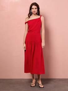 Maija 2025 Summer New Wedding Guest Modern Elegant Brunch, Airport, Boho Vacation, Music Festival, Easter, Graduation Casual 2 In 1 Button Tie-Dye Detachable Dress, Versatile Design For Party, Date Night, Scenes