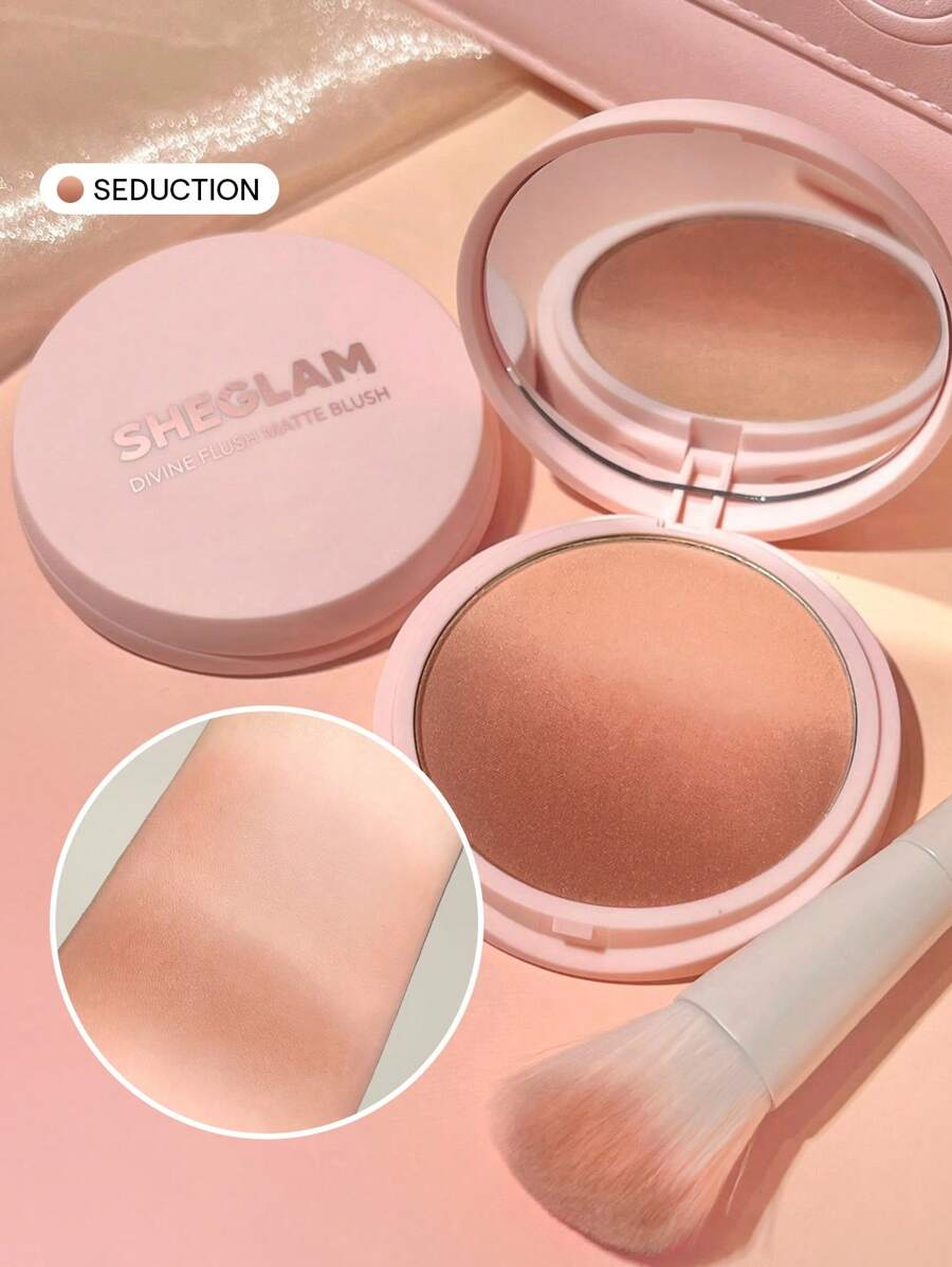 SHEGLAM Divine Flush Matte Blush-Seduction 腮紅粉 高度著色 不褪色 持久亮澤 輕盈腮紅 臉部彩妝 派對腮紅 - Seduction - 查看 1