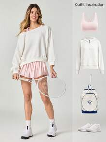 GLOWMODE Ace Flex 收腹百褶网球裙，内置短裤侧袋，适合网球高尔夫日常春夏穿着 - 淺粉色 - 查看 8