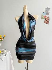 Soleia Summer Dress Graduation Dress Dresses For Women Summer Beach Outfits For Woman Vacation Outfits Women Festival Outfits For Women Rave Outfits Festival Concert Outfit Women Beach Outfits Rave Outfit Baddie Vacation Dress Women's Summer Draped Neckline Pleated Bodycon Mini Dress Birthday Dresses For Women Ibiza Outfits