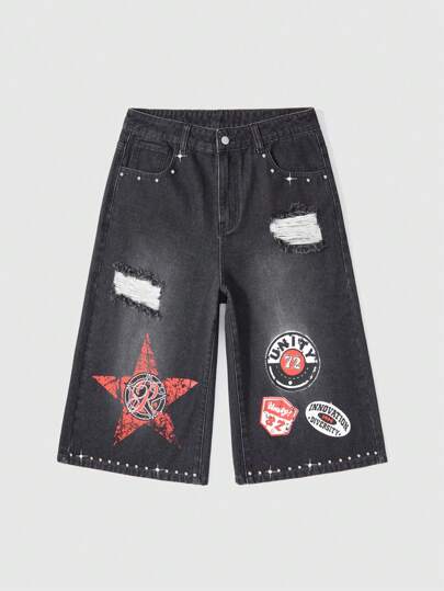 Street Life Jeans di jeans minimali e alla moda da uomo, adatti per l'estate