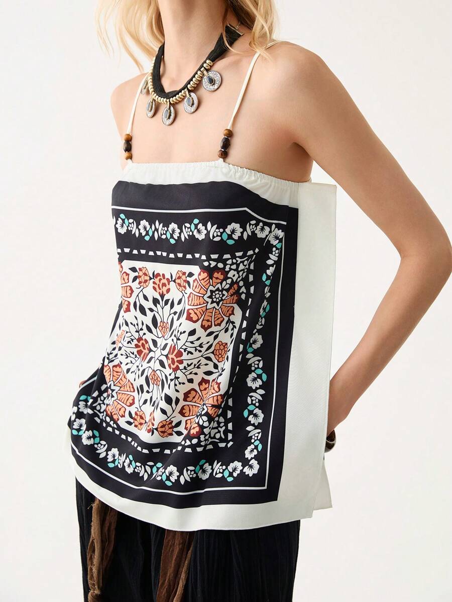 Florisole 女士优雅夏季波西米亚度假风格吊带背心 - 彩色 - 查看 1