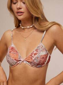 WESTFADE Western Cowgirl Summer Floral Printed Bikini Top Spring Break Beach Vacation - Multicolor - View 2