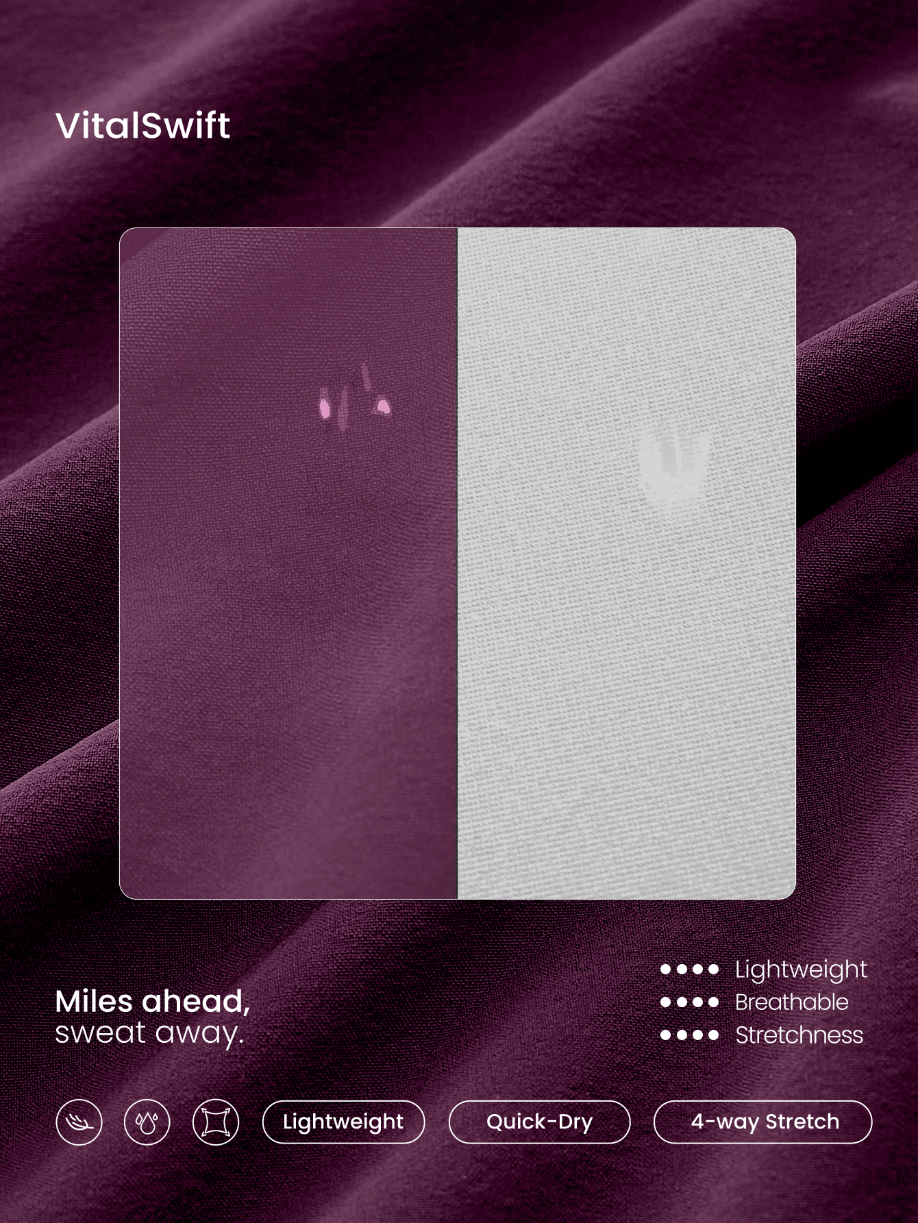 GLOWMODE 4 英寸 VitalSwift 速干超轻中腰抽绳腰部反光跑步短裤内置防臭内衣拉链口袋高强度健身跑步训练春夏 - 櫻桃可樂 - 查看 6