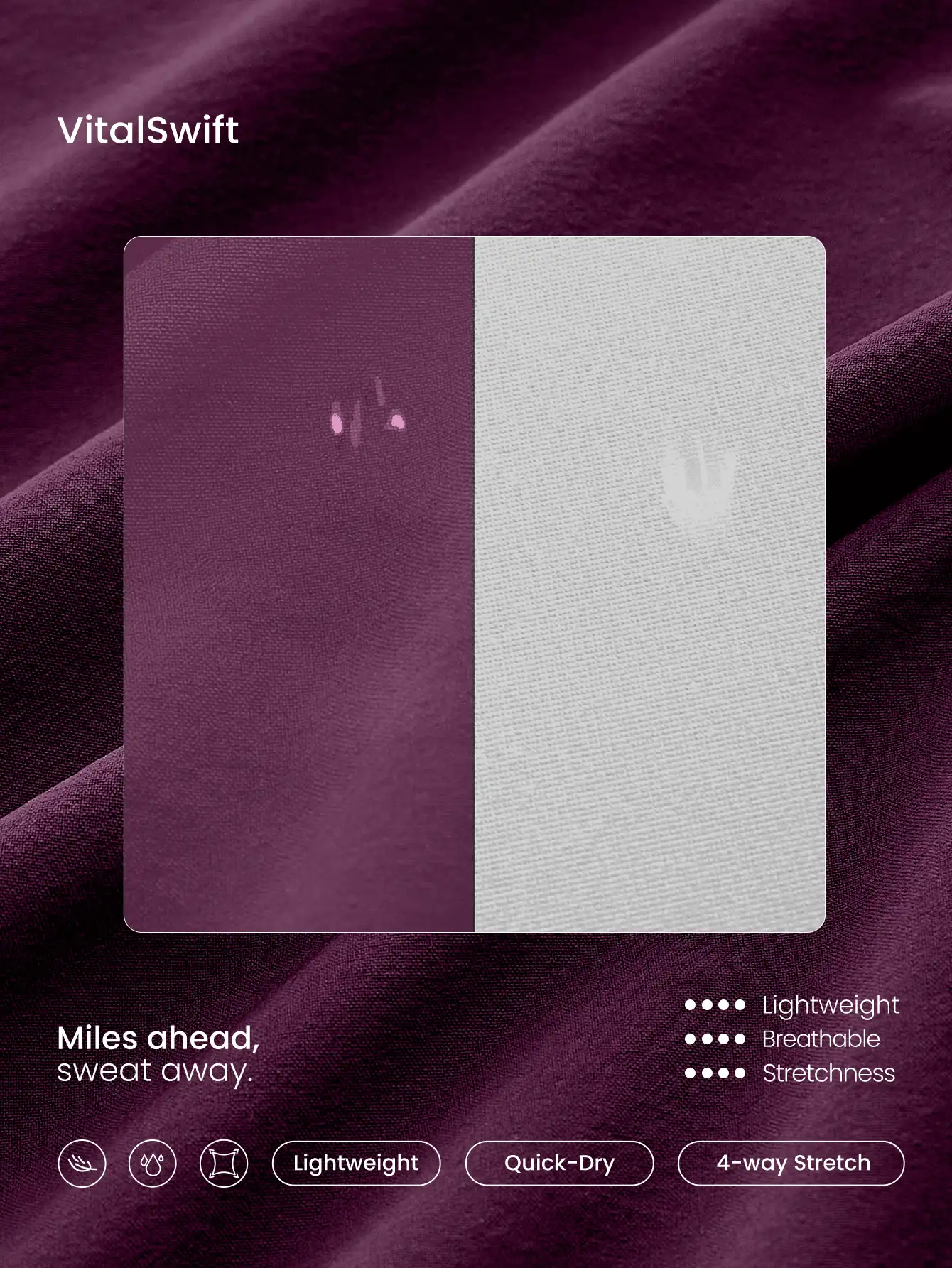 GLOWMODE 4 英寸 VitalSwift 速干超轻中腰抽绳腰部反光跑步短裤内置防臭内衣拉链口袋高强度健身跑步训练春夏 - 櫻桃可樂 - 查看 6