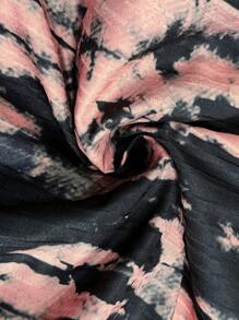 Florisole Bohemian Tie-Dye Casual Vacation Style Ruffle Hem Dress - Multicolor - View 7