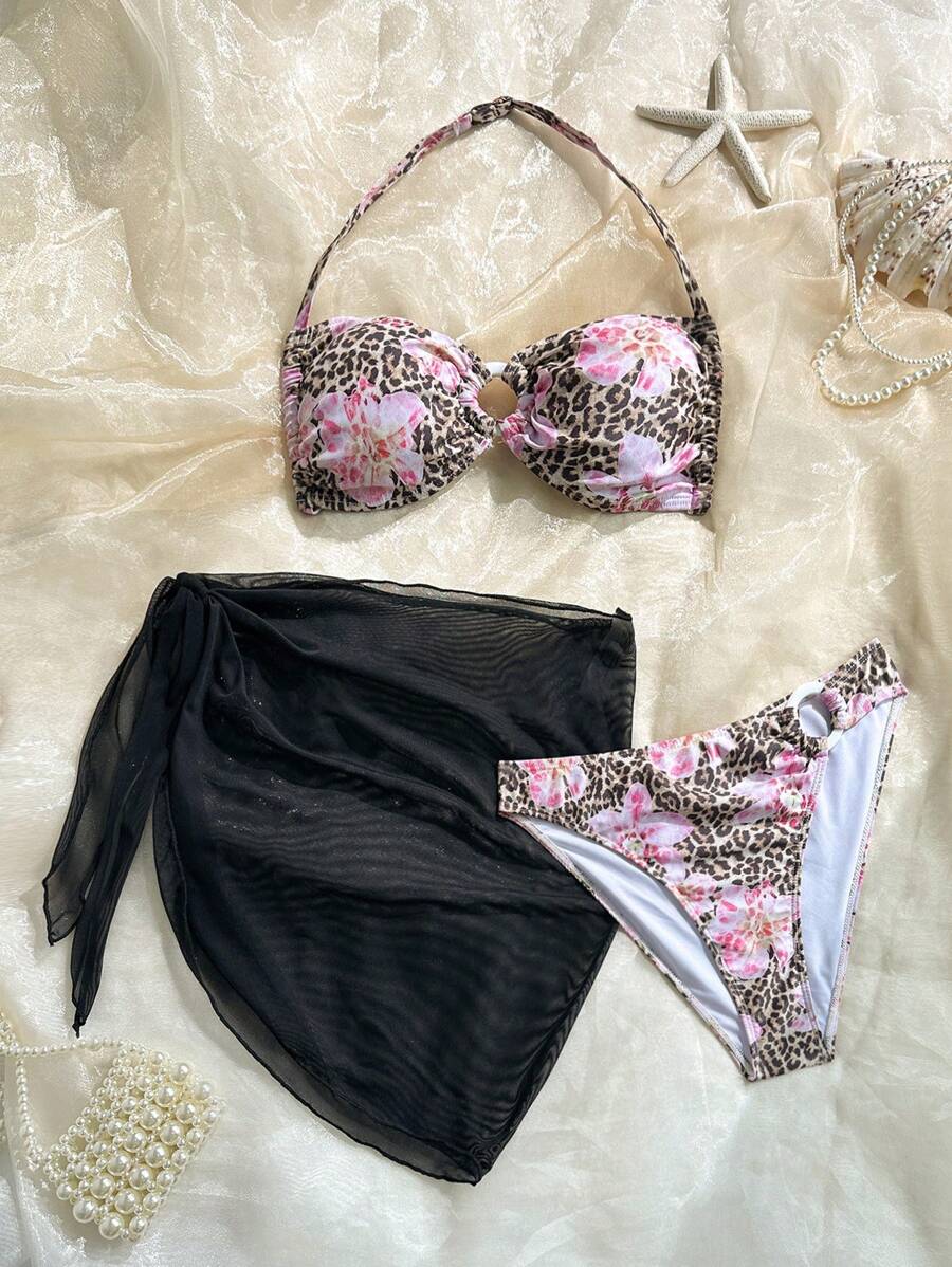 ZYPAINIY Meerjungfrauen Bikiniset Mädchen - 3-teilig Mit Schwanzflosse | UV-Schutz 50+