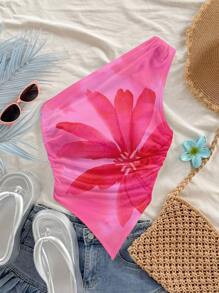 Soleia Áo cánh nữ họa tiết hoa hồng tối giản giản dị phong cách nghỉ dưỡng, phù hợp cho mùa hè - Hồng - Xem 5