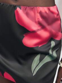 Maija 女款花卉印花夏季迷你裙，時尚花朵印花優雅休閒約會穿搭，現代都市波希米亞風，適合夜店、節慶派對 - 彩色 - 查看 5
