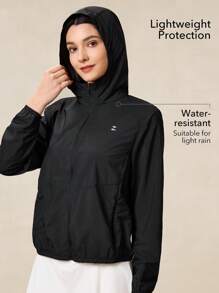 OutZeal Waterproof Sun Protection Lightweight Packable Hiking Jacket For LightRain All Day Windbreaker Drawstring Hem