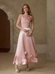 MOTF PREMIUM 立体花朵飘逸短裙