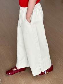 Dazy Kids Young Girls Denim Jeans - White - View 4