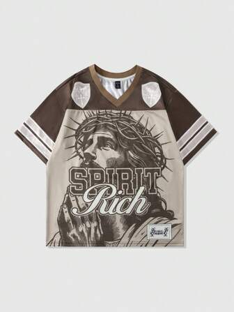 Prep Maglietta sportiva a maniche corte con patch in rete per uomo