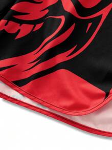 Manfinity Homme MEN Street Life Men's Sports Shorts, Boxing Shorts, Basketball Shorts, Summer,Men's Fashionable Contrast Color Print Short Sleeve T-Shirt, Summer Gym Clothes Men Men Sports Shorts Men S Workout Shorts Graphic Shorts For Men Men Workout Shorts - Multicolor - View 5