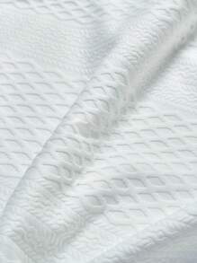 Manfinity CasualCool Men's Letter Print Round Neck Short Sleeve T-Shirt And Drawstring Waist Shorts Set Men's Two Pieces Casual Men's Two Pieces Set Men's 2 Pieces Summer Outfits Loose - White - View 13