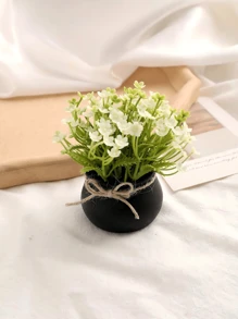 SHEIN 1pc Mini Realistic Potted Plant Decor, A Lovely Gift Gifts Birthday Graduation