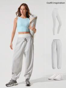 GLOWMODE FeatherFit™ Longline U Back Sports Bra Tank Top Low Impact Yoga Daily Gym Fall Winter