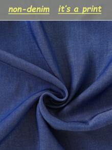 Girls Paperbag Waist Belted Wide Leg Trousers - Blue - View 6