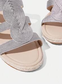 Styleloop Women's Fashion Bohemian Style Wedge & Platform Sandals - Silver - View 4