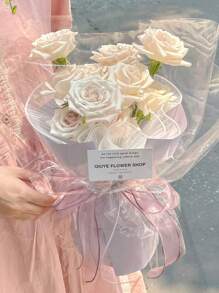 SHEIN 3/5 Meter pro Rolle Elegantes korallenrosa welliges Seiden-Organza Band - Zum Flechten, Haarband DIY, Kleid Band für Geschenkverpackung, Blumenstrauß Verpackung, Tortendekoration, Hochzeit, Weihnachten, Party DIY Handwerk Dekoration, Bekleidungsdekoration, Haraccessoires