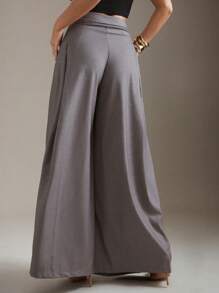 Hauture 优雅纽扣细节阔腿连体裤