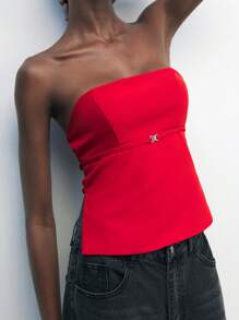 Maija Áo hở lưng màu đỏ có thể điều chỉnh dành cho nữ, Thời trang khi đi làm, Trang phục công sở thường ngày, Trang phục công sở gợi cảm, Trang phục công sở, Phong cách giản dị của giới nhà giàu, Khí chất thoải mái, Đi làm ở đô thị cao cấp, Cùng phong cách với Tổng biên tập tạp chí, Trang phục dự tiệc xã hội đô thị, Phong cách cơ bản quyến rũ, giản dị và bền bỉ, Đa năng và không cầu kỳ, Trang phục thời trang đường phố, Quán cà phê, Trang phục thoải mái mọi mùa - Đỏ - Xem 2