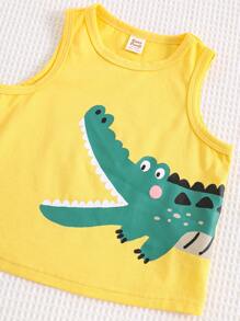 Cozy Pixies Set de 3 piezas de chaleco de punto suave con cuello redondo sin mangas con diseños de animales de dibujos animados para bebé niño