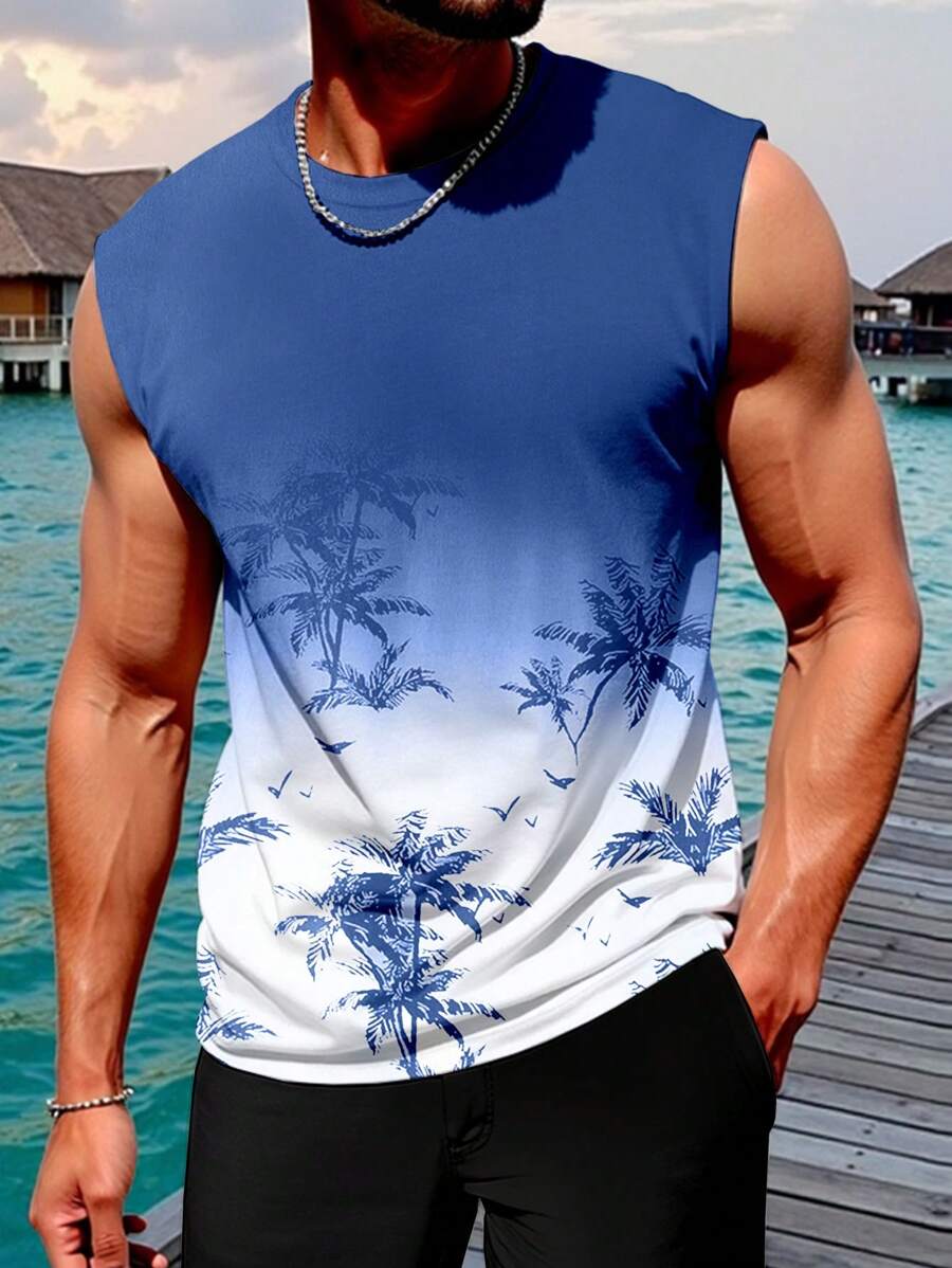 Manfinity RSRT 男士圆领无袖T恤时尚适合夏季肌肉男上衣男士沙滩T恤男士沙滩上衣男士夏季上衣男士夏装