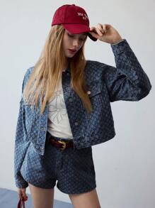 MOTF STUDIO WASHED BUTTON UP DENIM JACKET - Dark Wash - View 3